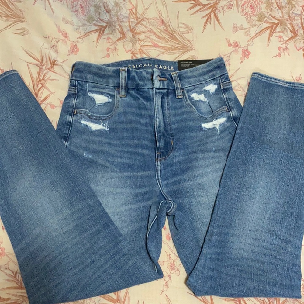 American Eagle Outfitters Blue Distressed Jeans